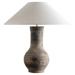 Single Chinese Han Lamp with Handmade Belgian Linen Shade