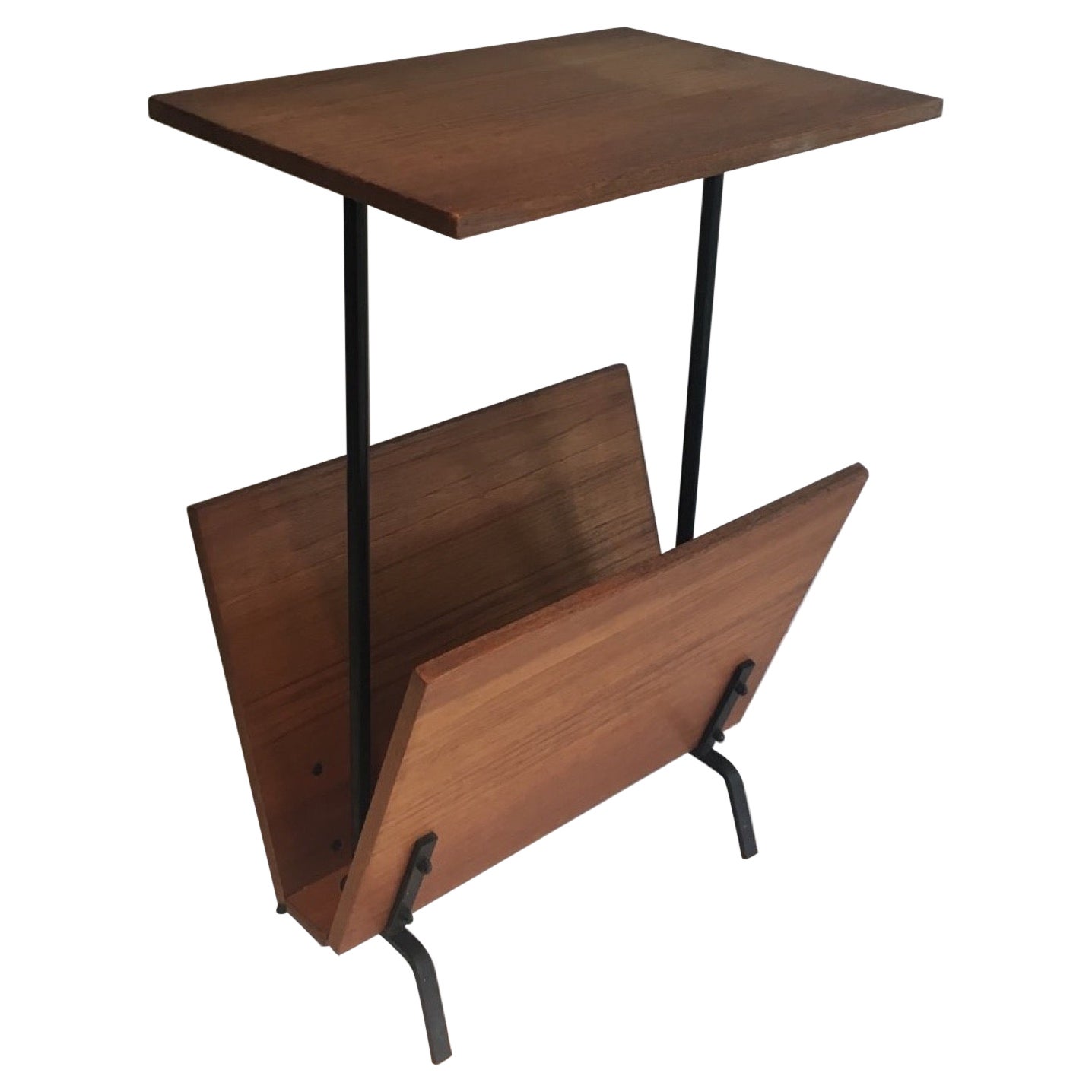 French Vinatge Magazine Rack in Metal, circa 1960 For Sale at 1stDibs