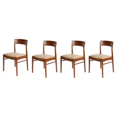 Kai Kristiansen Teak and Leather Dining Chairs