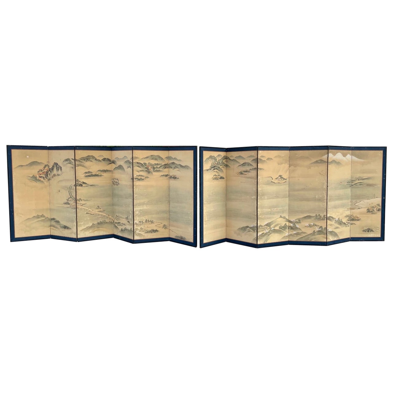 Pair of 19th Century Japanese Screens