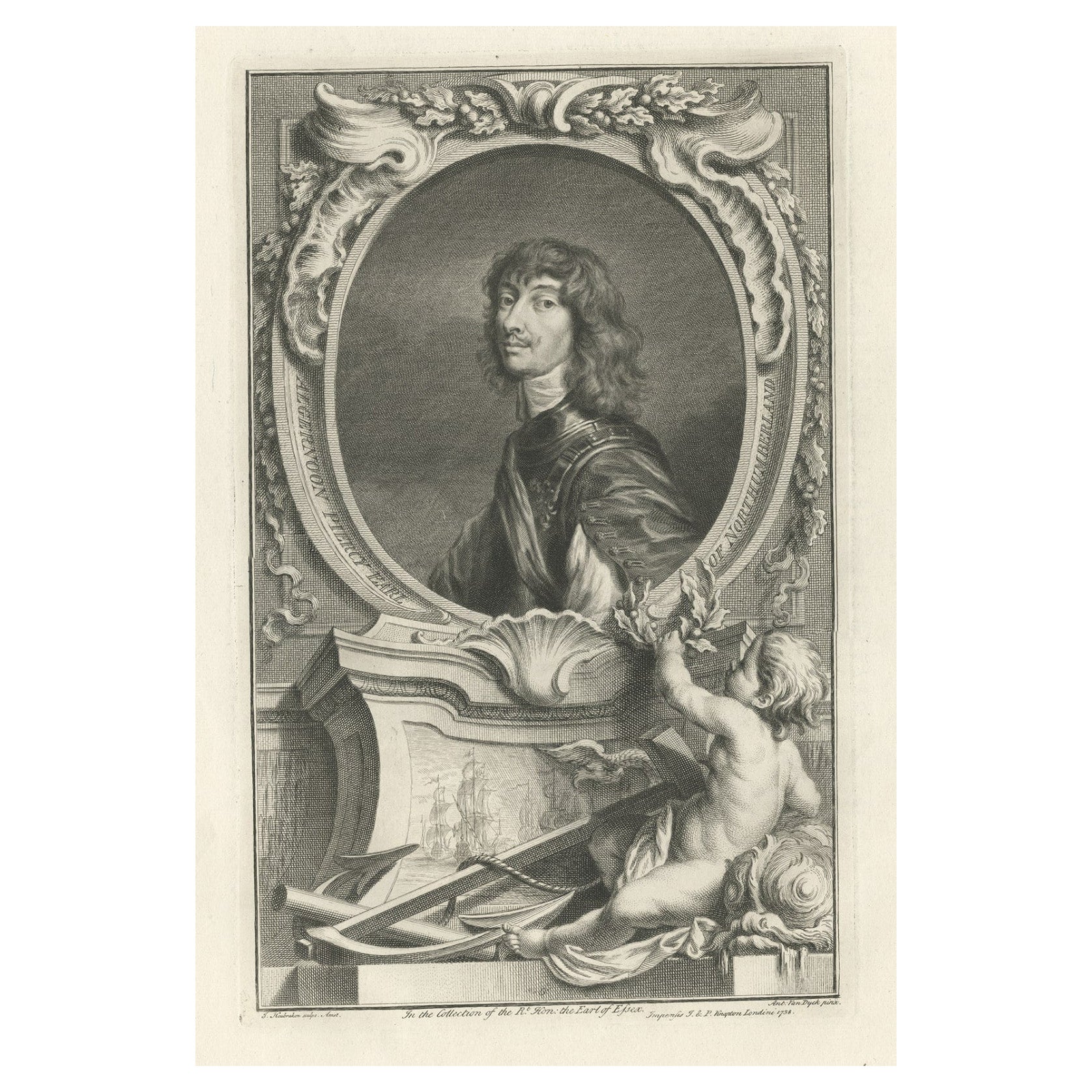 Antique Portrait of Algernon Percy, 10th Earl of Northumberland, 4th Baron Percy For Sale