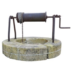19th Century Antique Water Well Made Out of French Limestone