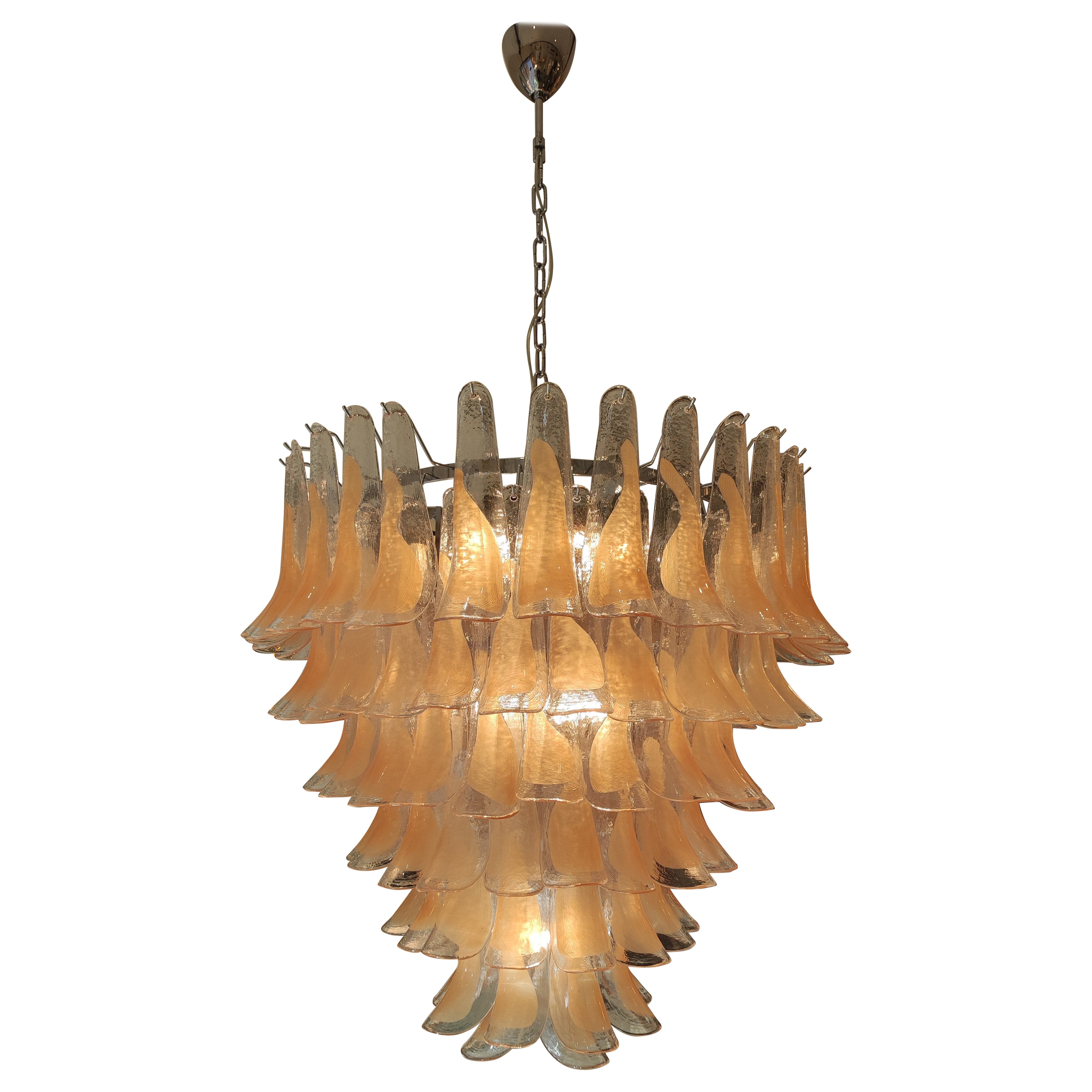 Vintage Murano Glass Chandelier by Novaresi For Sale