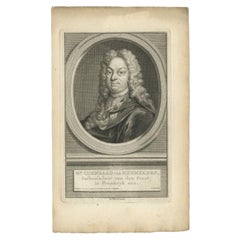 Portrait ancien de Coenraad van Heemskerk, comte de Heemskerk, 1749