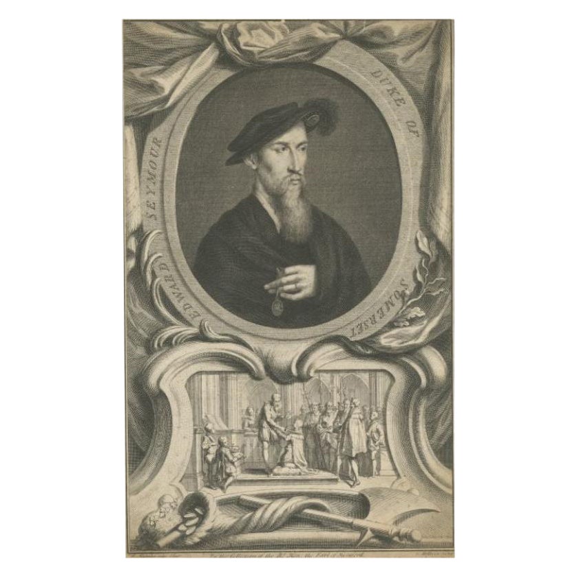 Antique Portrait of Edward Seymour, 1st Duke of Somerset KG '1500-1552' For Sale
