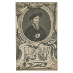 Portrait ancien d'Edward Seymour, 1er duc du Somerset KG « 1500-1552 »