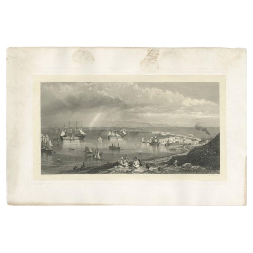 Antique Maritime Print by Prior, circa 1860 For Sale