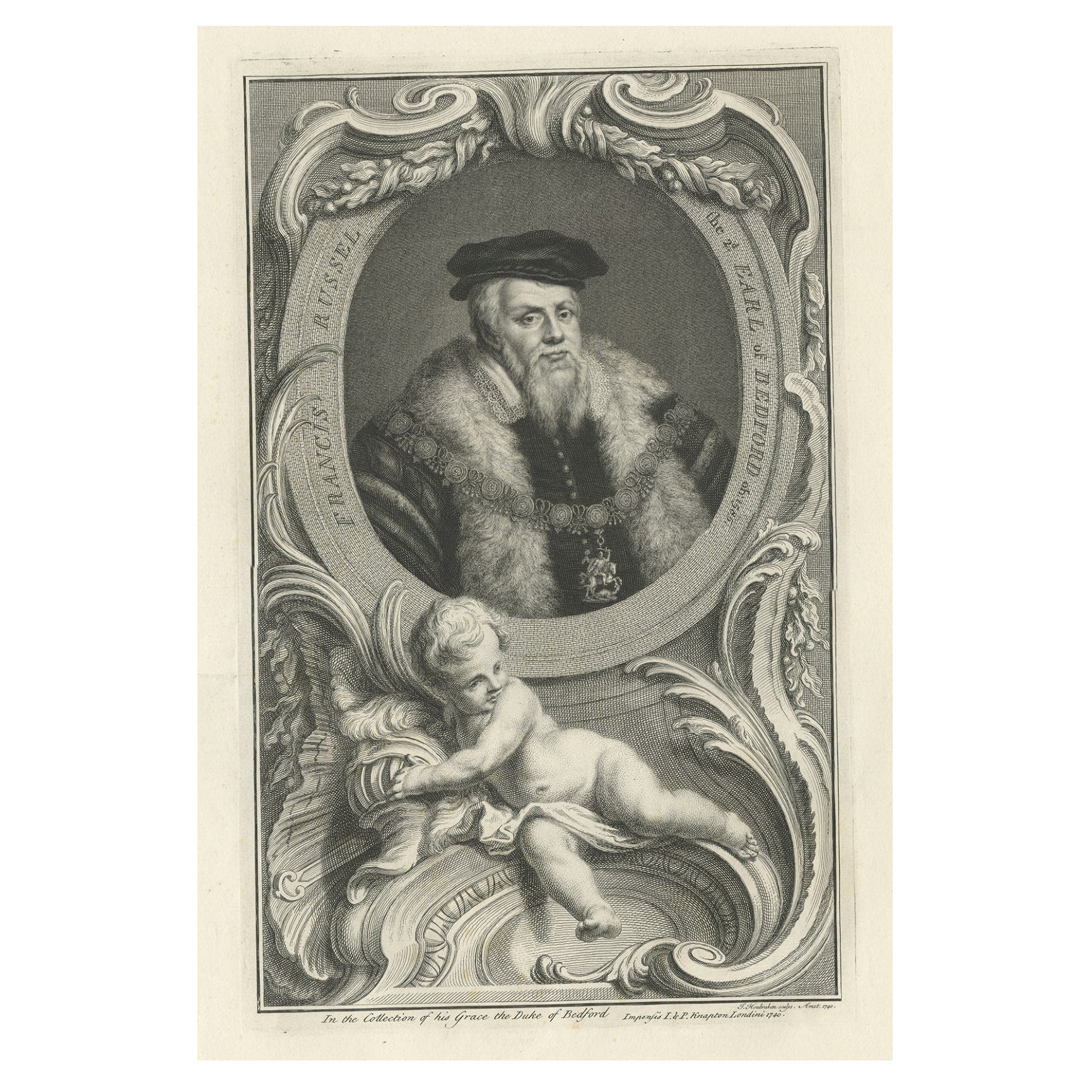 Portrait of Francis Russell, Earl of Bedford, English Nobleman and Politician For Sale
