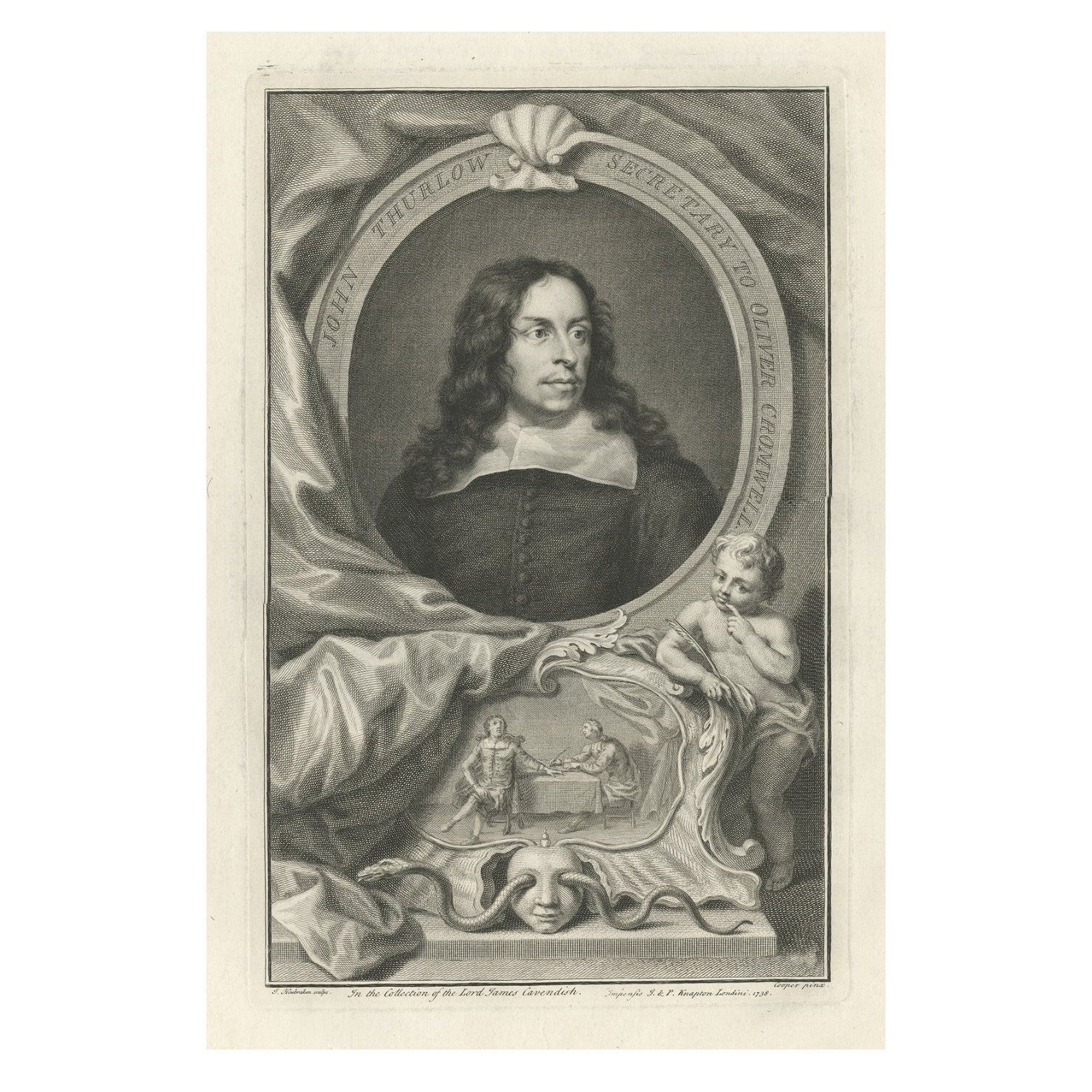 Portrait of John Thurloe, English Politician and Spymaster for Oliver Cromwell