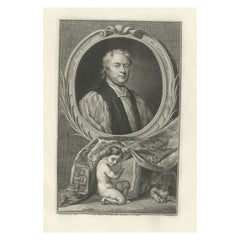 Portrait ancien de John Tillotson, l'archevêque anglo-américain de Canterbury