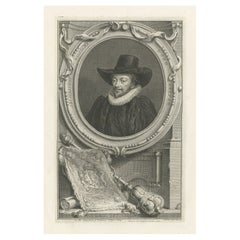 Antique Portrait of John Williams, a Welsh Clergyman, Advisor to King James i