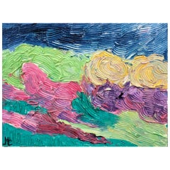 Bright & Colorful French Impressionist Oil Painting, Explosive Color Landscape