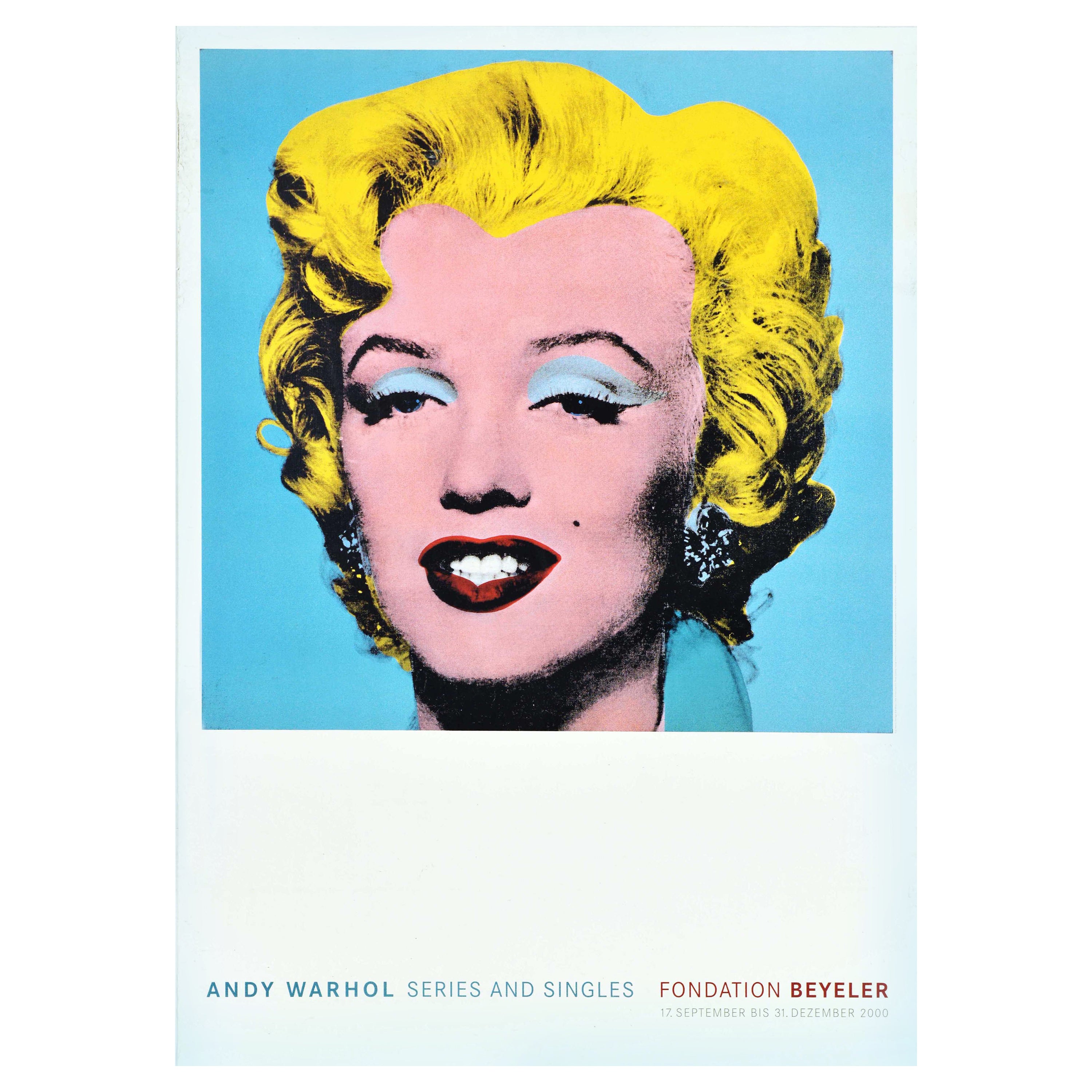 Affiche publicitaire d'origine vintage de Marilyn Monroe, icône du Pop Art d'Andy Warhol