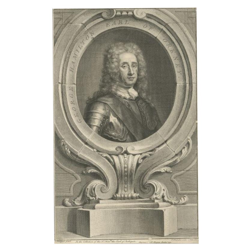 Antikes Porträt von George Hamilton, 1. Earl of Orkney, 1666 - 1737