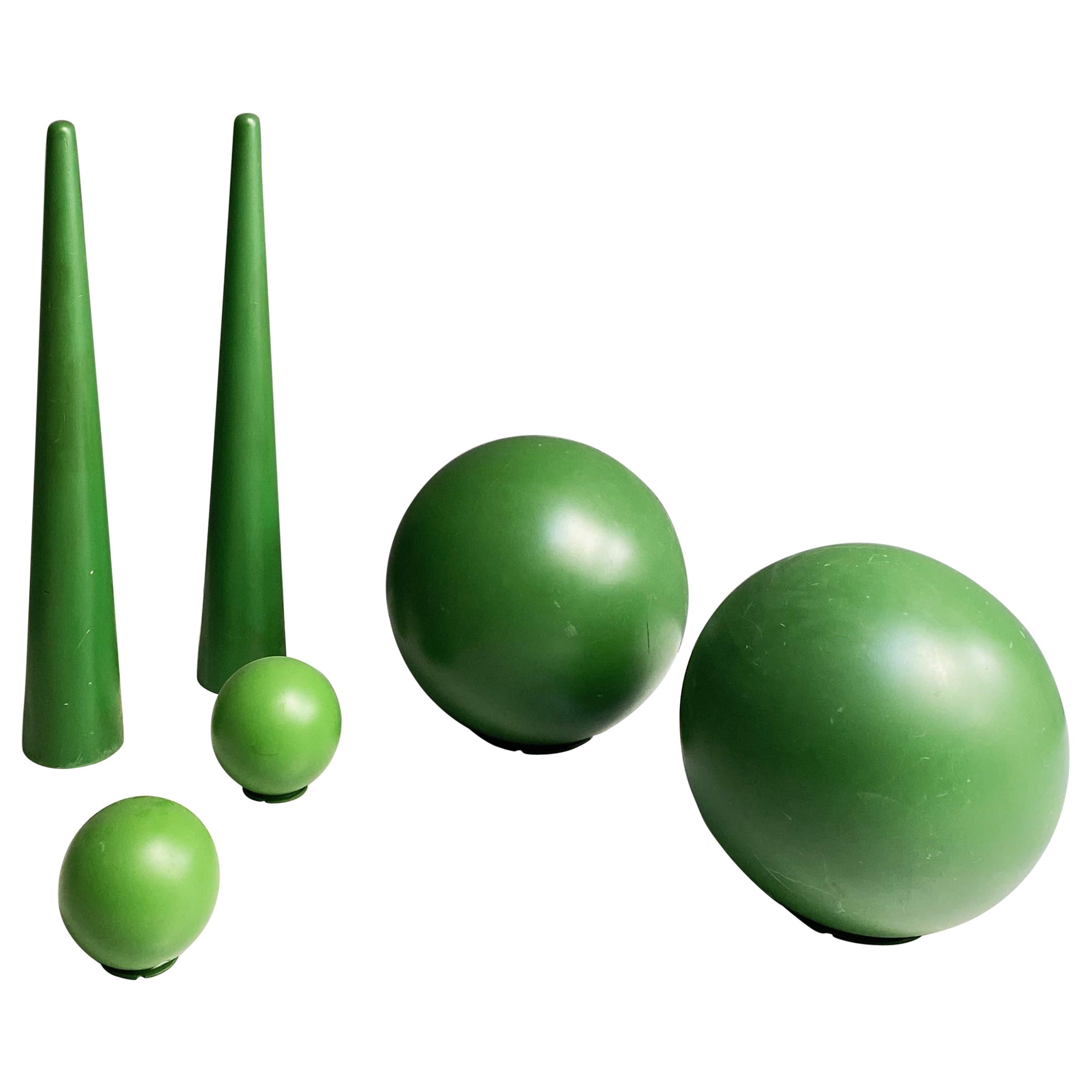 Italian Modern Green Plastic Props for Scenography, 1990s For Sale