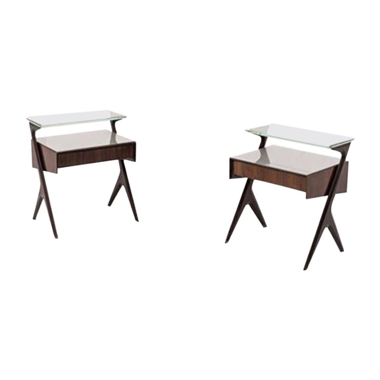Pair of Mid-Century Bedside Tables by Ico Parisi, c.1950s
