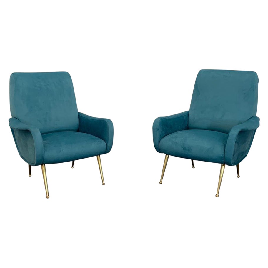 Armchairs Lady in the Style of Marco Zanuso, 1950s, Set of 2 For Sale