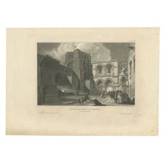 Antique Print of the Church of the Holy Sepulchre, 1836