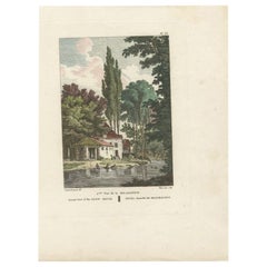 Antique Print of the Brew House at Ermenonville in Oise, Region Hauts-de-france