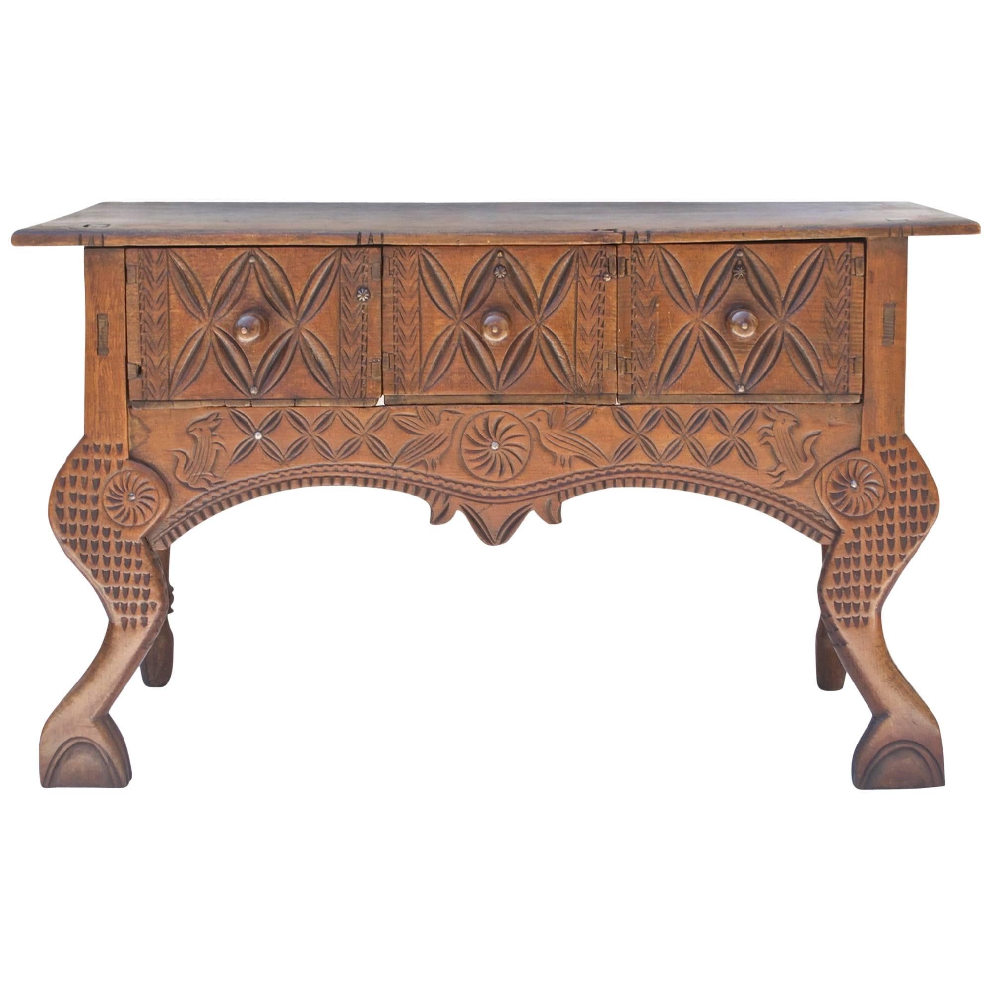 Central American Nahuala Console / Front Hall Table For Sale
