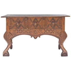 Antique Central American Nahuala Console / Front Hall Table