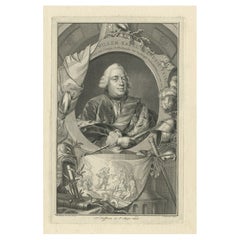 Antikes Porträt von William Charles Henry Friso aus Orange, 1751