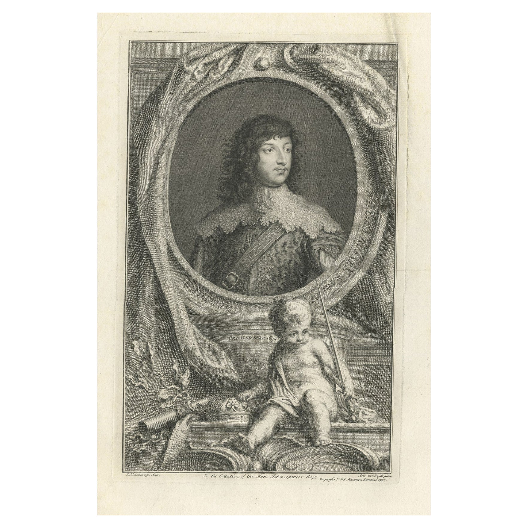 Portrait of William Russell, an English Nobleman and Politician, Earl of Bedford For Sale