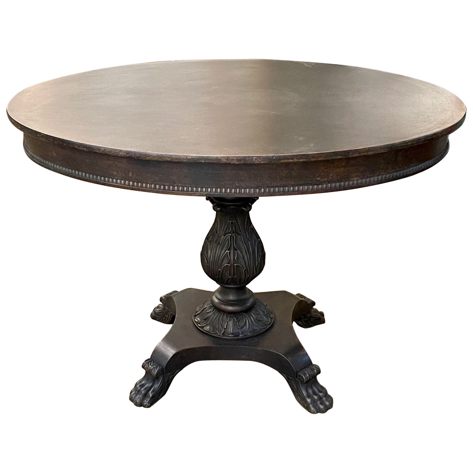 19th Century Gustavian Carved and Painted Occasional Table For Sale