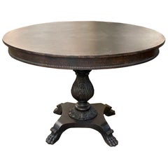 19th Century Gustavian Carved and Painted Occasional Table
