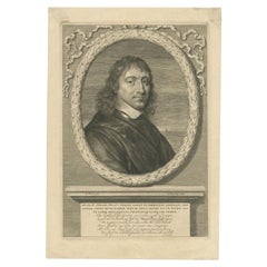 Antique Portrait of Dutch General Gerard Pietersz, Hulft, c.1670
