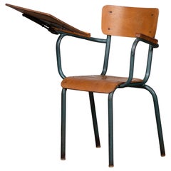 French Vintage Lecture Hall Chair in the Manner of Prouvé