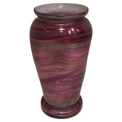 Vase en verre multicolore, œuvre autrichienne dans le style de Loetz, vers 1970