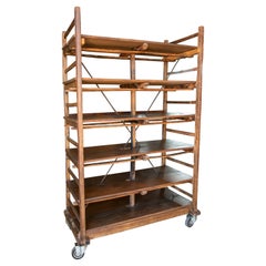 Wooden Bread Factory Cabinet with Shelves