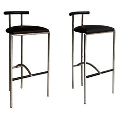 Italian modern black Tokyo stools by Rodney Kinsman for Bieffeplast, 1985