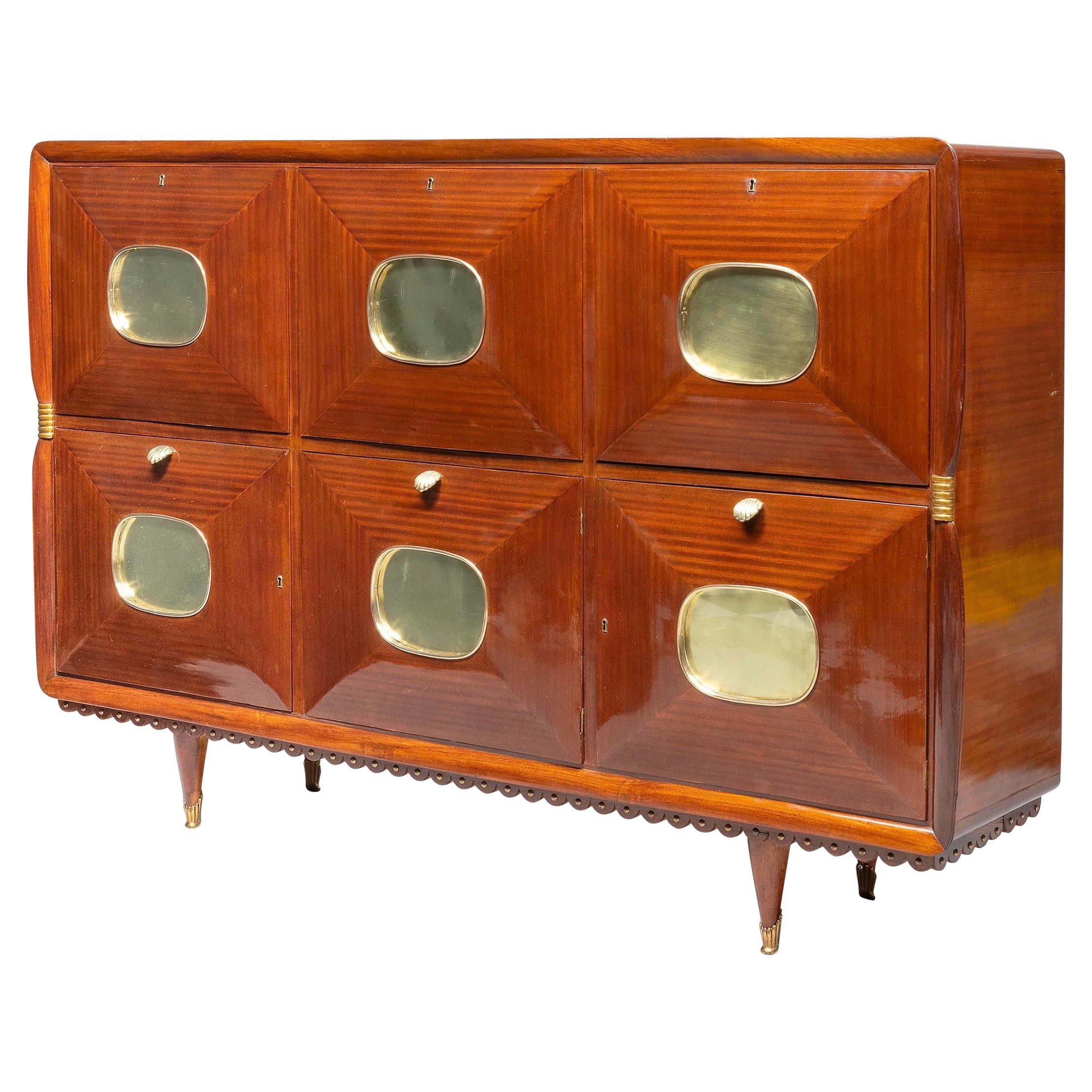 Fabulous  Mid-Century  Bar Cabinet  Attr. to Paolo Buffa, 1950 For Sale