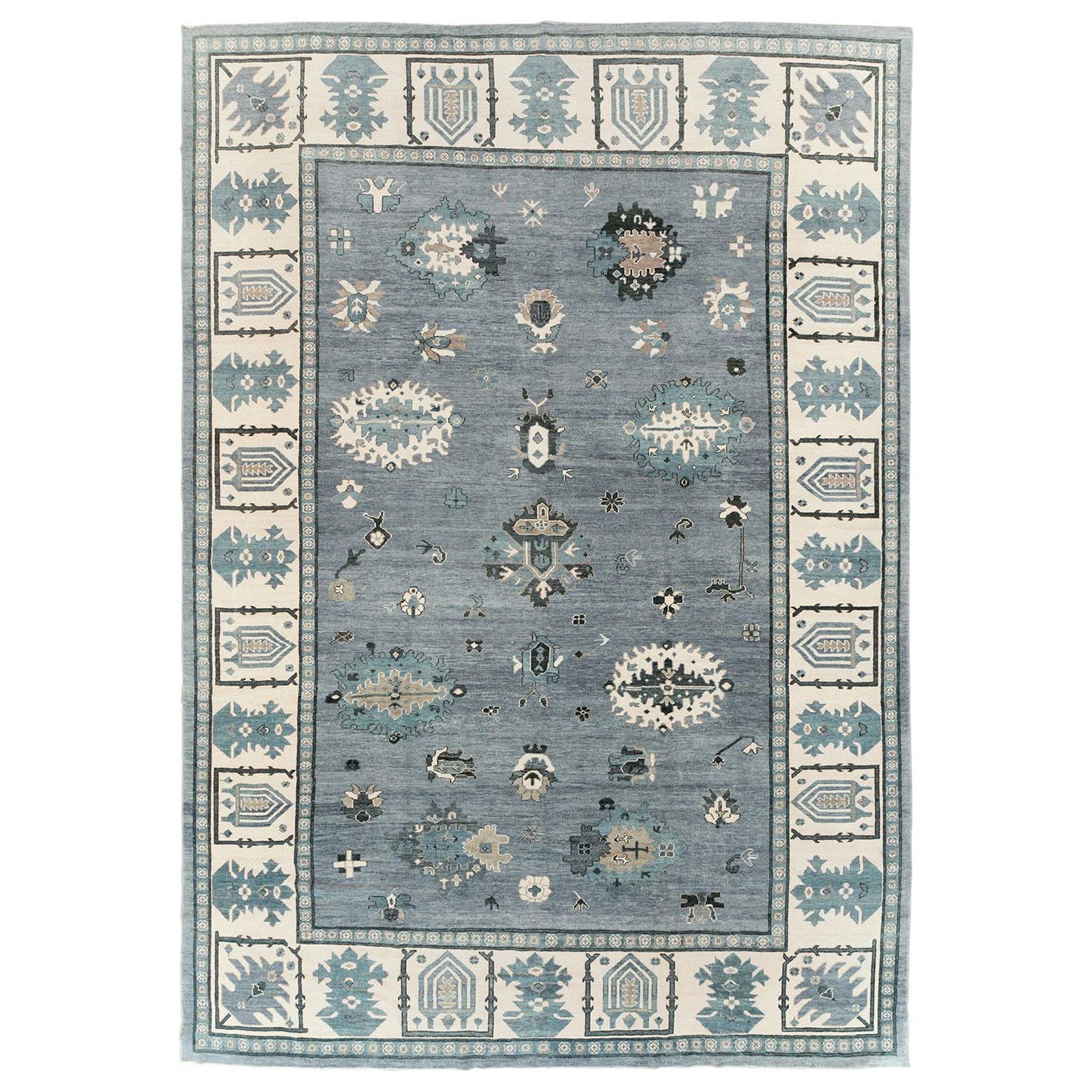 Contemporary Turkish Oushak Oversize Carpet For Sale