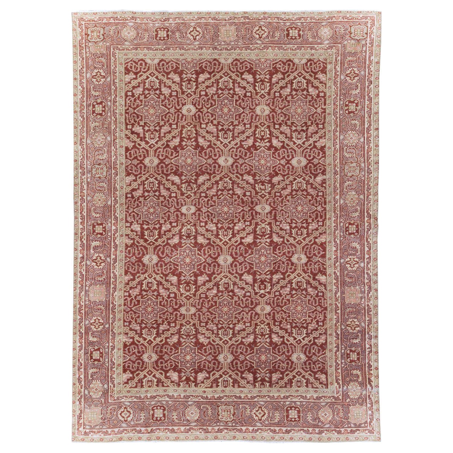 Mid-20th Century Handmade Turkish Anatolian Accent Rug For Sale