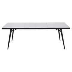 Paul McCobb Planner Group Black Lacquered Extension Dining Table, Refinished