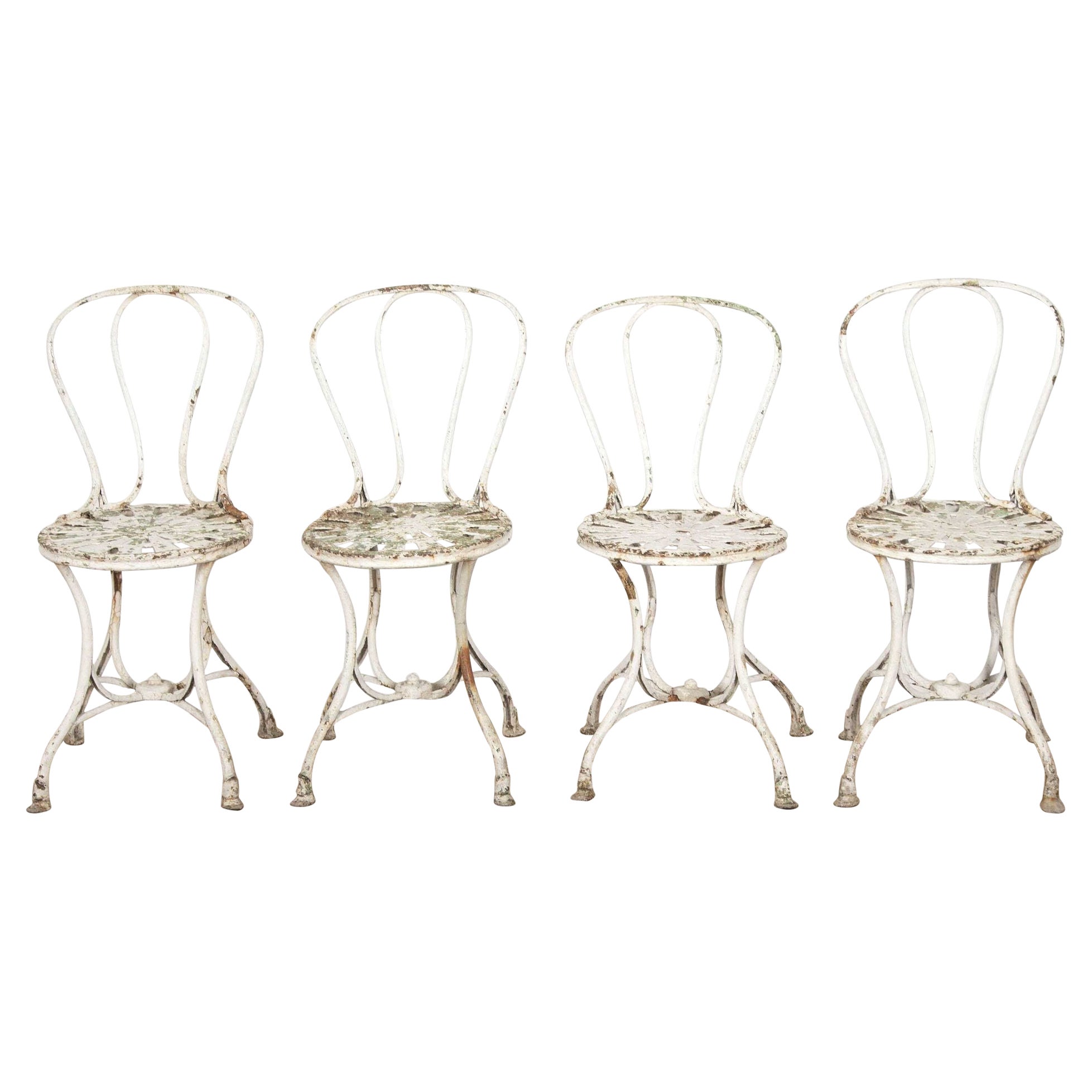 Set Of Four French Arras Garden Chairs