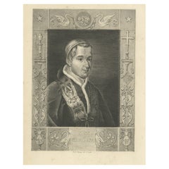 Portrait ancien du pape Gregory XVI, 1845