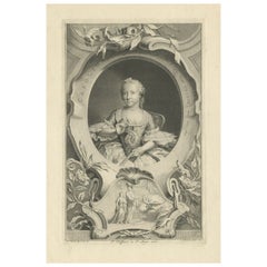 Antique Portrait of Princess Carolina, Princess of Orange-Nassau and Weilburg