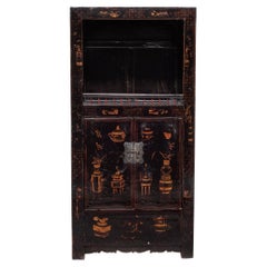 Chinese Painted Book Cabinet, c. 1850