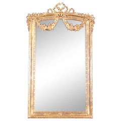 Carved and Gilt Louis XVI Style Mirror 