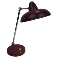 Vintage 1940’s Italian Articulating Spun Aluminum Desk Lamp