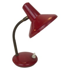 Vintage Petite Italian Gooseneck Desk Lamp in the Style of Stilnovo