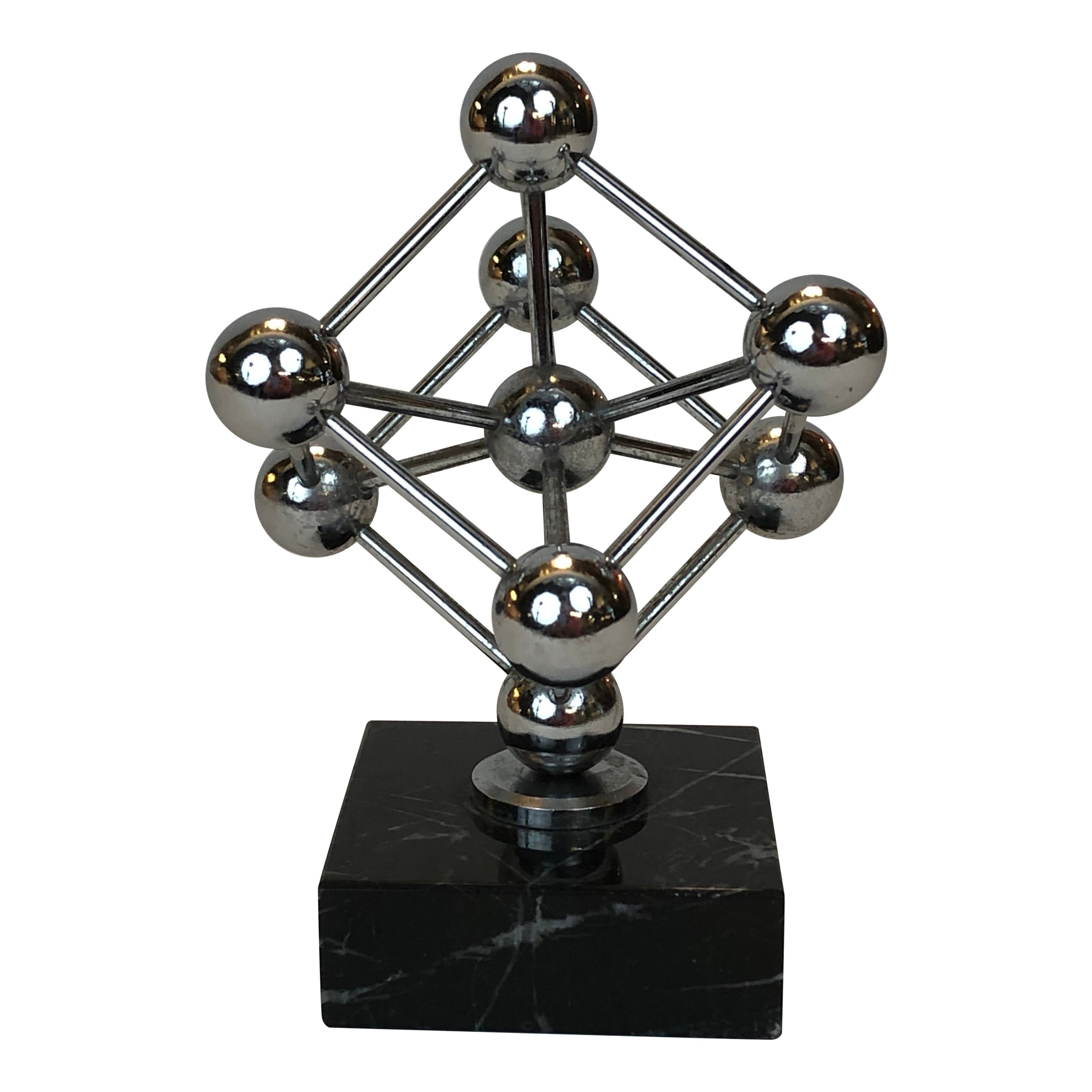 Vintage 1950’s Commemorative Atomium Building Desktop Sculpture