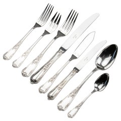 102-Piece Silver-Plated Flatware Set Made by Vanstahl Louis XV-Style
