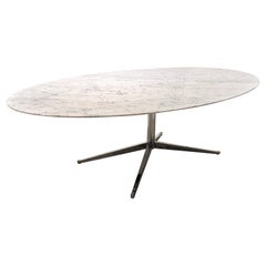 Carrara Marble Oval Table by Florence Knoll for Knoll