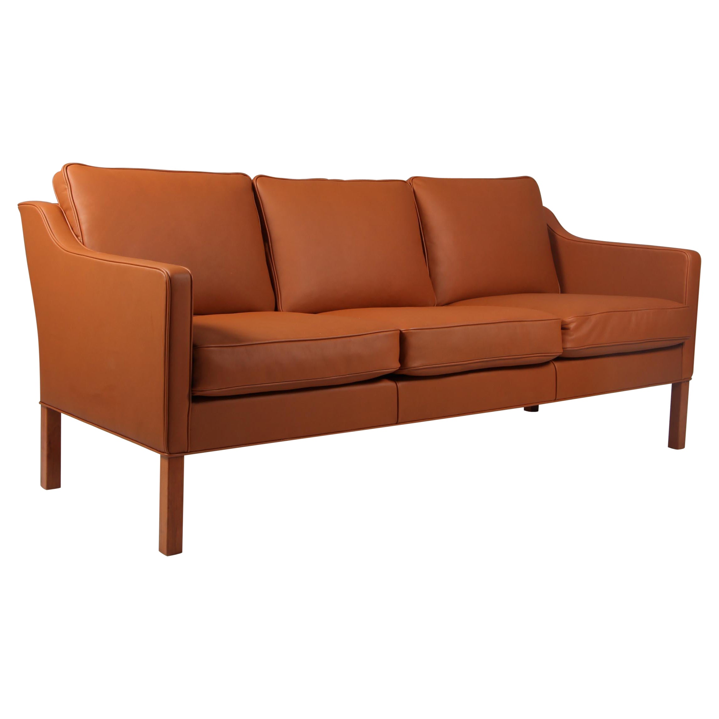 Børge Mogensen Three-Seat Sofa, Model 2323, New Upholstered