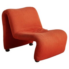 Vintage Lounge Chair Attributed to Étienne Fermigier, France 1970s